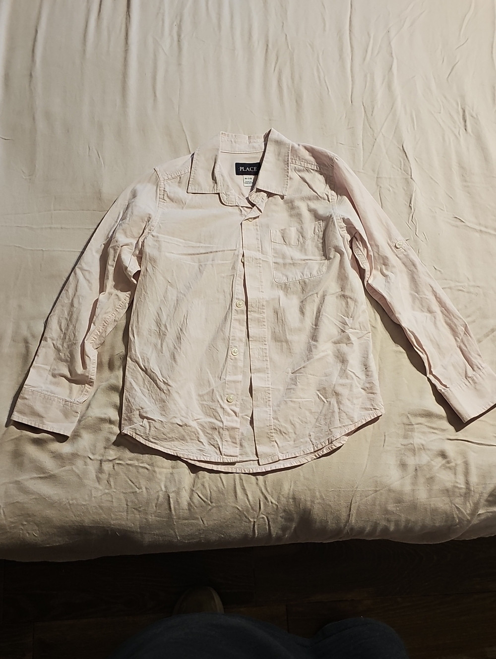 The Children's Place Light Pink Long-Sleeve Button-Down Shirt